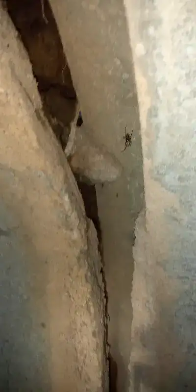 A severely separated pipe joint