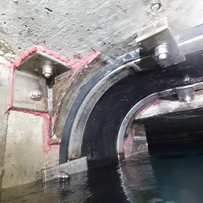 A box culvert that has been sealed with a HydraTite seal