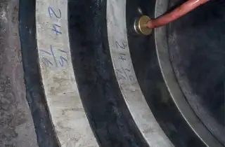 HydraTite being air tested in a small-diameter pipe