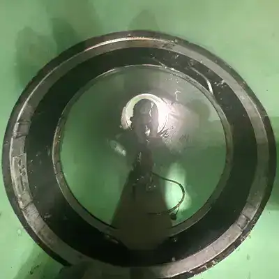 A HydraTite seal installed over a joint in a small-diameter PVC pipe