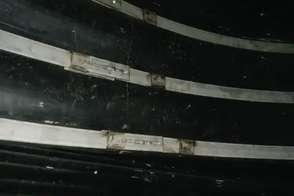 HydraTite installed with three retaining bands in a. corrugated metal pipe