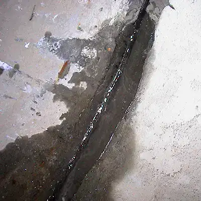 A compromised joint in an air supply pipe