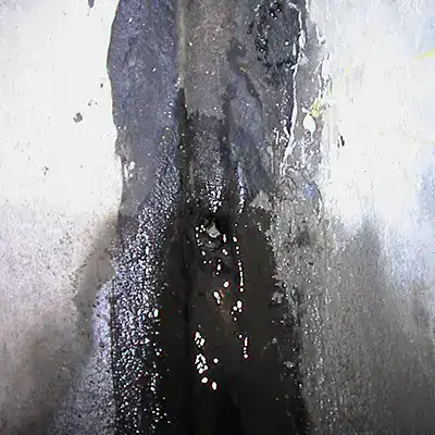 A compromised joint in an air supply pipe