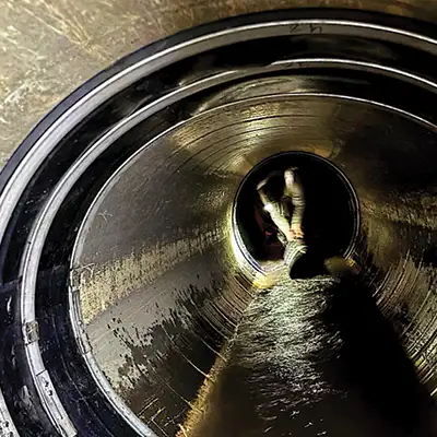 HydraTite installed over a joint to restore the pipe